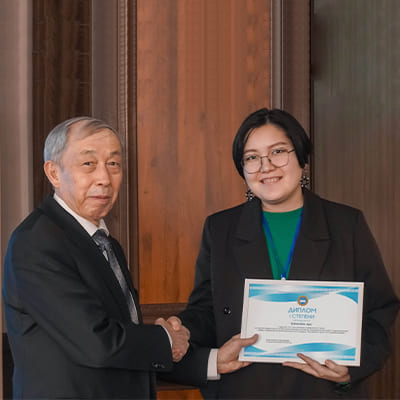 Students of the department «Tourism and Service» Aru Kapasbek and Diana Kuatkyzy are the winners of the 2022 annual competition of research works of students of higher educational institutions of the Republic of Kazakhstan