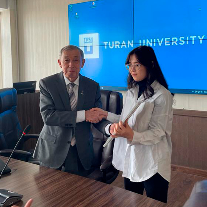 Awarding diplomas to students of the Department of Management following the results of the Republican competition for the best research work of students of higher educational institutions of the Republic of Kazakhstan