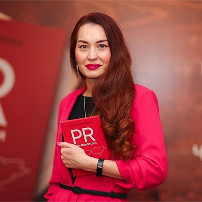 PR specialist Olesya Kolesnichenko is at Turan University