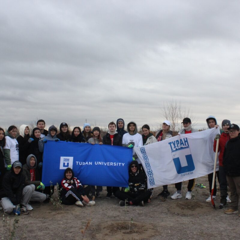 Students of the Department «Tourism and Service» are volunteers of the project to restore the burnt tugai of the Ili River Delta