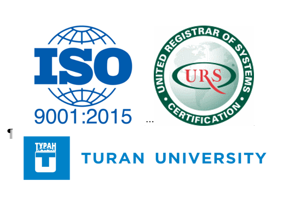 Certification verification of the quality management system of  Turan University for compliance with ISO 9001:2015