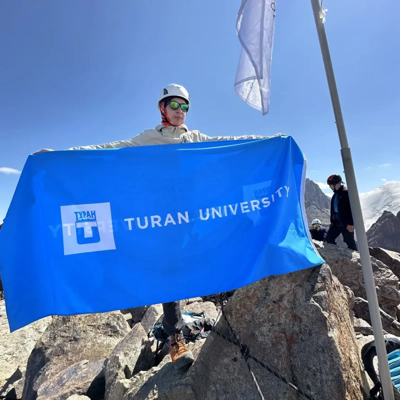 Participation of Alexander Belousov, a student of the ЕP «Tourism» in the Big Almaty Mountaineering Contest – Climbing the peak of Valery Hrishchaty (3950m)