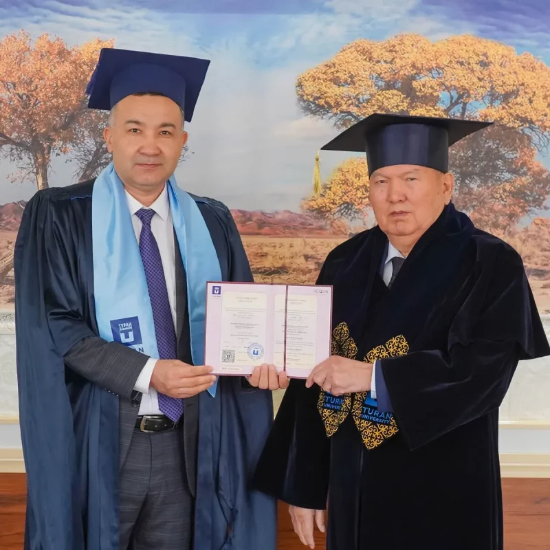 Congratulations to Kozhabayev Hairulla on awarding the Doctor of Philosophy (PhD)!