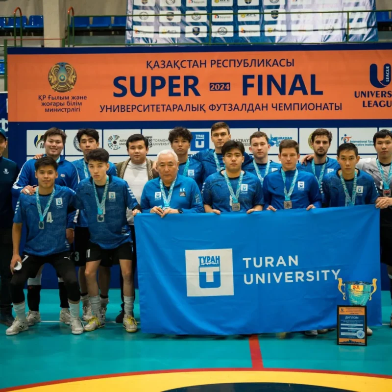 Rector of Turan University awarded the university futsal team for its worthy performance at the II Championship of the Republic of Kazakhstan among universities of Kazakhstan